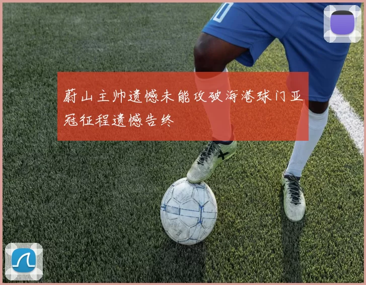蔚山主帅遗憾未能攻破海港球门亚冠征程遗憾告终